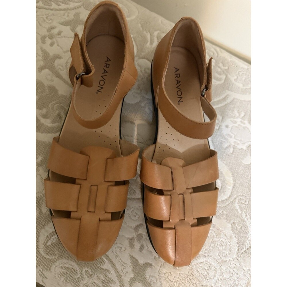 Aravon Fisherrnan Sandals with Ankle Strap Closure Women Size 8